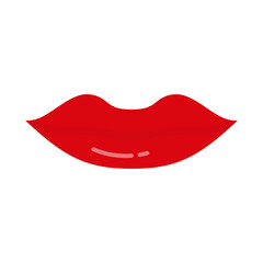Lips Flat Icon Beauty and Fashion Vector for Makeup and Love Designs
