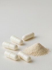 background with probiotic products, in vertical	