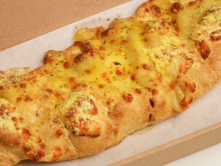 Cheese Pizza, whole and sliced, on white background