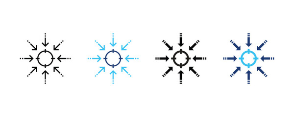 Focus icon. Focus symbol. Vector illustration