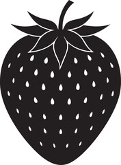 Food strawberry silhouette vector illustrator 