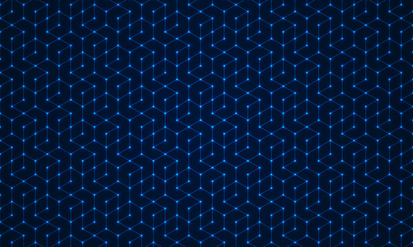 Abstract technology background with a seamless pattern of simple geometric shapes. Stylish vector texture
