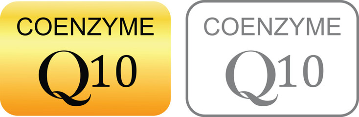 Coenzyme Q10 Skin Care Emblem Vector for Cosmetic Branding