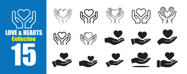 Hands Holding Hearts Collection