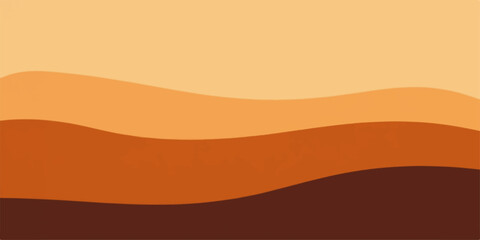 Abstract flowing wavy layers of warm earthy tones creating a serene and organic landscape background