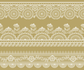 Elegant lace with white floral embroidery over net design, perfect for wedding textiles, curtains, and decorative projects.