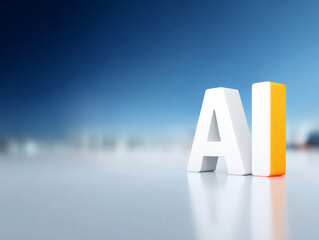 AI technology concept with modern design and vibrant colors, symbolizing innovation and progress