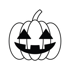Halloween Pumpkin icon vector illustrations on white background.