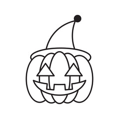 Halloween Pumpkin icon vector illustrations on white background.