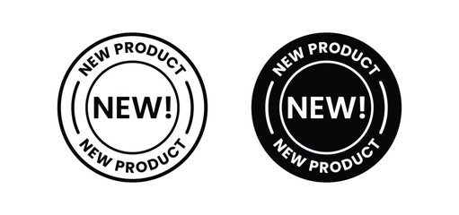 Fototapeta premium New product label, seal, sticker or burst flat vector icon for websites and packaging.