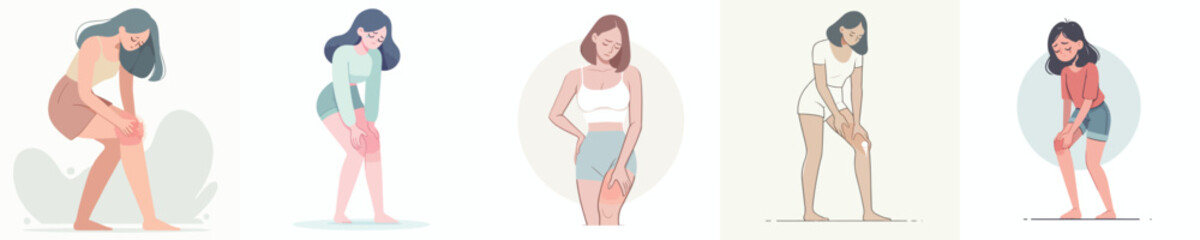 vector of a woman with a sore throat