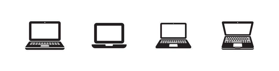 Laptop icon, simple black style symbol sign, digital laptop icon Vector illustration EPS 10.