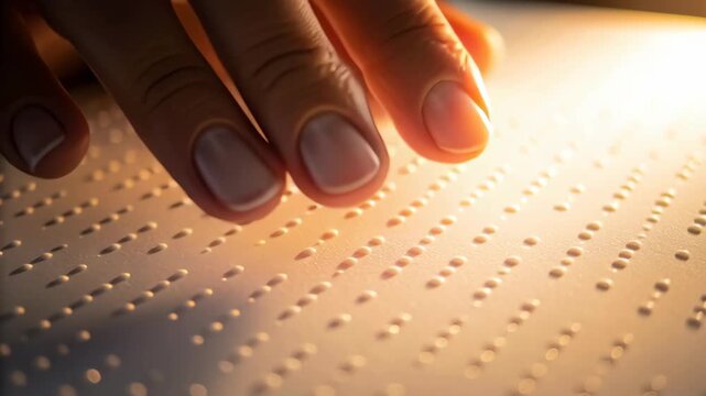 Empowering Education and Accessibility Hand Reading Braille Text to Promote Literacy and Texture for All Through National Braille Literacy Month