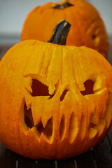 carved hallowen pumpkin jaco-o-lantern