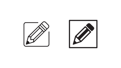 Fototapeta premium Pencil flat icon, black trendy flat style, Vector illustration EPS 10. 