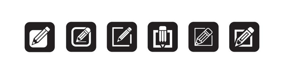 Set of simple pencil icon, Edit icon vector,  Pencil icon sign,  Vector illustration EPS 10.