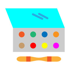 Face Paint Vector Flat Icon Design