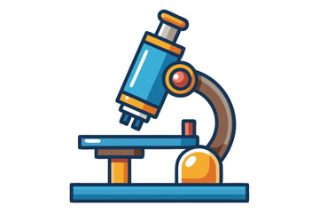 microscope vector in white background