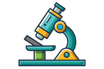 microscope vector in white background