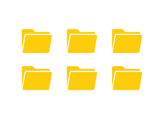 File folder icon set,  flat icons folder for your web site, digital file folder icon, Vector illustration EPS 10.