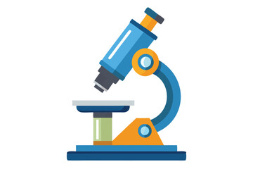 microscope vector in white background
