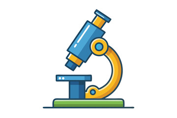 microscope vector in white background