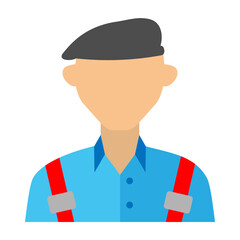 Artist Vector Flat Icon Design