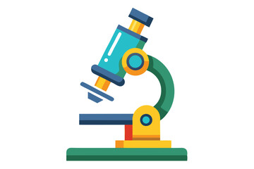 microscope vector in white background