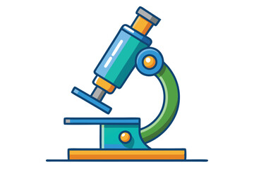 microscope vector in white background