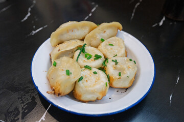 Freshly-cooked Shanghainese potstickers