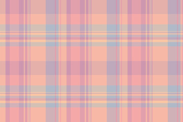 Graphical plaid texture check, us tartan vector seamless. Femininity textile fabric background pattern in light and red colors.