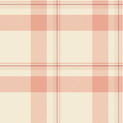 Cut out texture check fabric, lumberjack plaid background pattern. Lined tartan vector seamless textile in light and antique white colors.