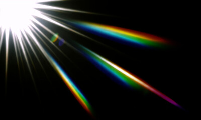 Dramatic light rays with prism effect for stunning visuals, perfect for adding a magical. Abstract Bright Speed Line Background PNG.