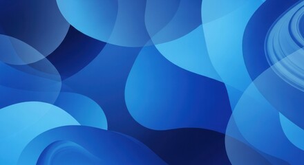 A blue and white abstract background with circular shapes and a gradient effect.