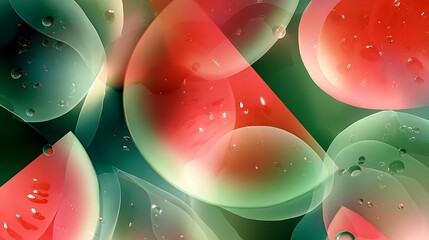 Futuristic abstract design smoothie glowing with cucumber + watermelon elements made with Ai 1