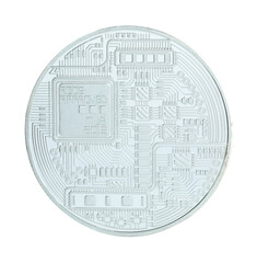 Bitcoin - BTC cryptocurrency coin isolated on a transparent background