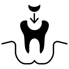 Dental Filling Glyph Icon