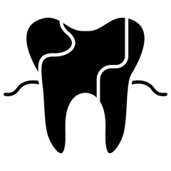 Fototapeta premium Dental Abscess Glyph Icon