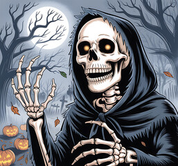 Skeleton post design Images, Skeleton Social Template, Haunting Skeleton Sticker, Playful dancing skeletons halloween party , Happy Halloween Skeleton Images, Halloween Skeleton Skull Ghost