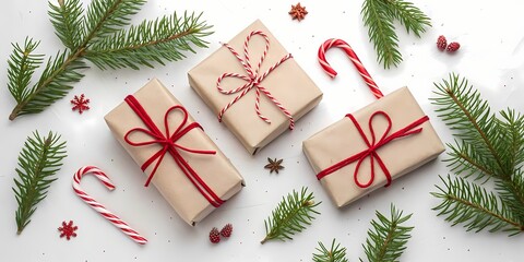 christmas tree with gift boxes