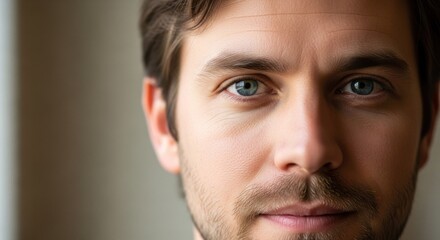 A man with short brown hair, wearing a white shirt, looking directly at the camera with a neutral expression.