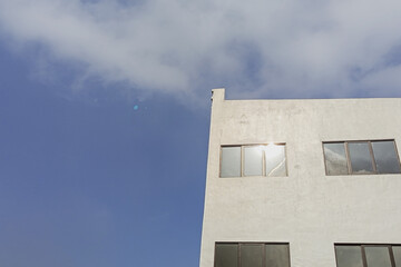 white house against blue sky