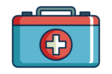 frist aid box on white background