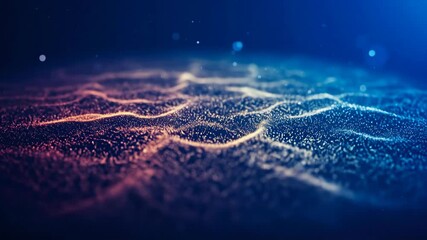 Particle wave animation, abstract data visualization for digital technology and science concept, dynamic flowing energy background footage. - Powered by Adobe