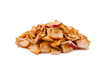 Crunchy apple snack made from dried fruit for healthy eating
