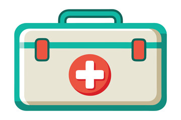 frist aid box on white background