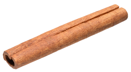 Dry cinnamon stick on isolated background