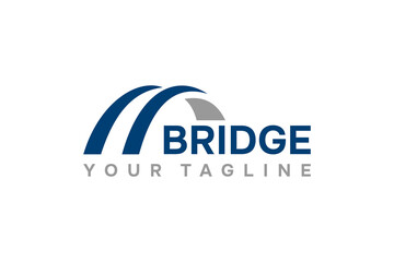 Bridge Modern Arch Connection Logo