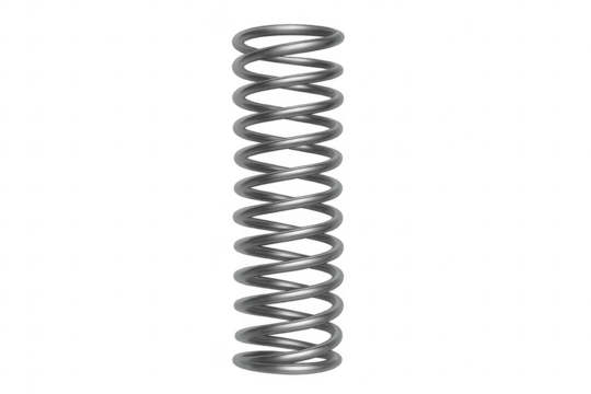 Metal coil spiral spring showing tension and compression concept