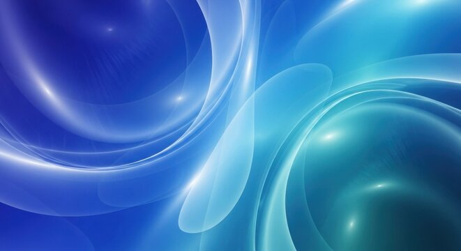 A blue and green abstract background with smooth, flowing shapes and a gradient effect.